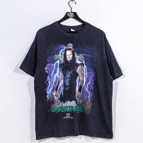 The Undertaker WWF T-Shirt Cross Lightning Titan Sports