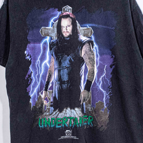 The Undertaker WWF T-Shirt Cross Lightning Titan Sports