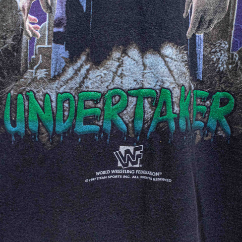 The Undertaker WWF T-Shirt Cross Lightning Titan Sports