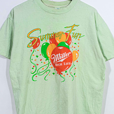 Miller High Life Summer Fun Beer T-Shirt Velva Sheen