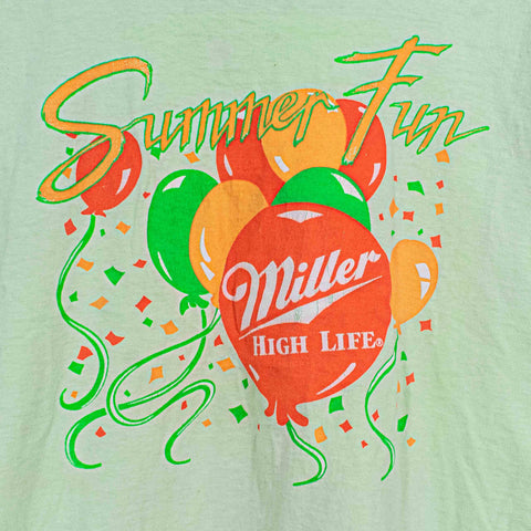 Miller High Life Summer Fun Beer T-Shirt Velva Sheen