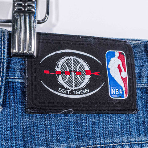 UNK NBA New Jersey Nets Patchwork Jeans Baggy Hip Hop