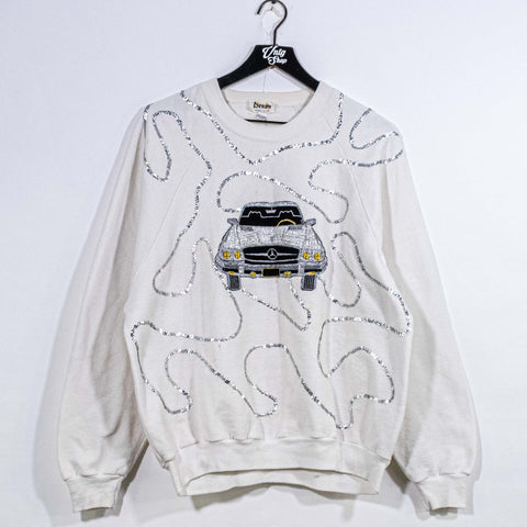 Mercedes Benz Sequin Sweatshirt Hip Hop