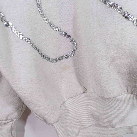 Mercedes Benz Sequin Sweatshirt Hip Hop