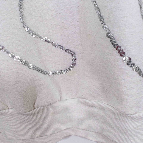 Mercedes Benz Sequin Sweatshirt Hip Hop