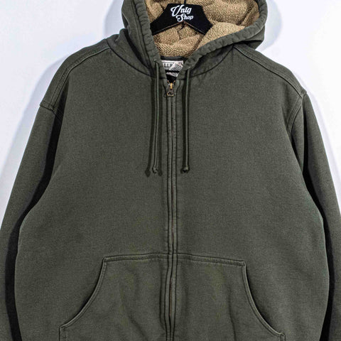 LL Bean Khatdin Iron Works Sherpa Lined Hoodie Sweatshirt