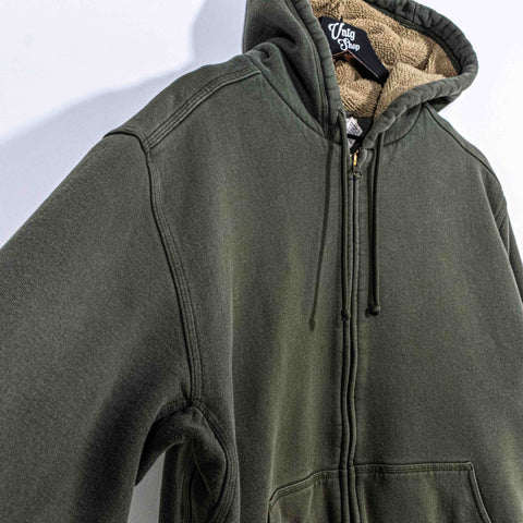 LL Bean Khatdin Iron Works Sherpa Lined Hoodie Sweatshirt