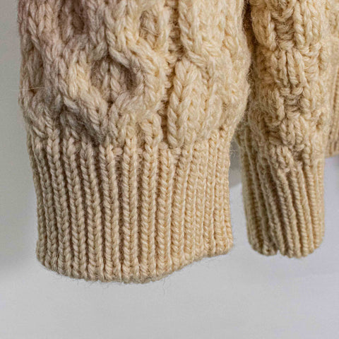 John Molloy Donegal Wool Fisherman Cable Knit Cardigan Ireland