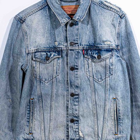 Levis Denim Trucker Jacket Distressed