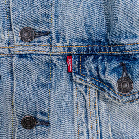 Levis Denim Trucker Jacket Distressed