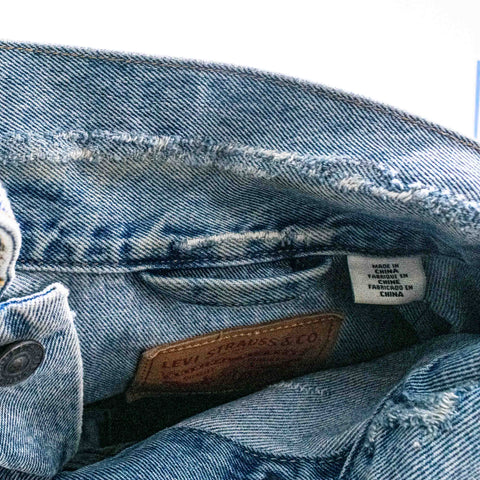 Levis Denim Trucker Jacket Distressed