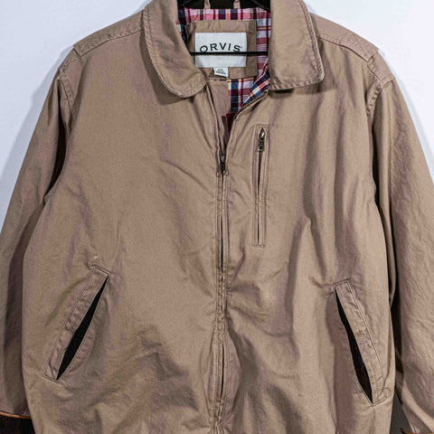 Orvis Plaid Lined Bomber Jacket