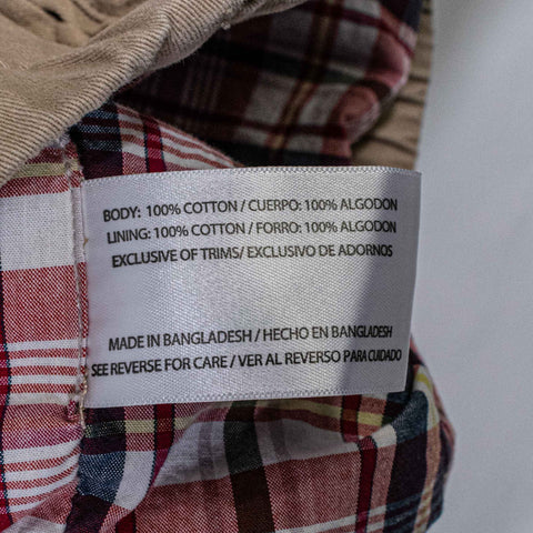 Orvis Plaid Lined Bomber Jacket