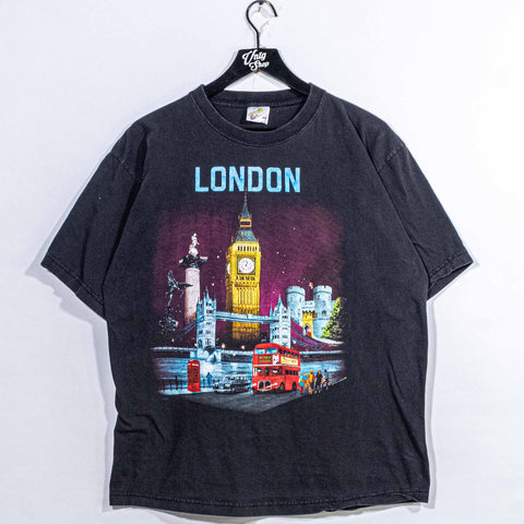 London Big Ben Tour Bridge Souvenir T-Shirt Zip It