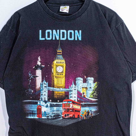 London Big Ben Tour Bridge Souvenir T-Shirt Zip It