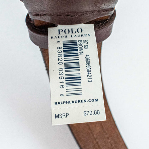 Polo Ralph Lauren Brown Leather Belt Size 60 / 150