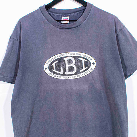 LBI Long Beach Island NJ T-Shirt Sun Faded Single Stitch