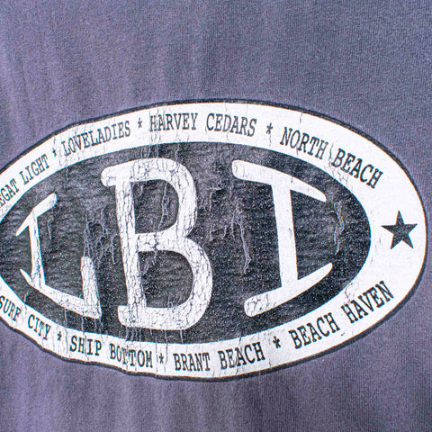 LBI Long Beach Island NJ T-Shirt Sun Faded Single Stitch