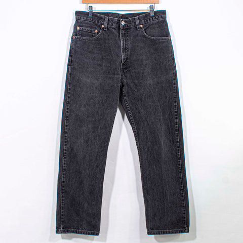 Levis 505 Regular Fit Sun Faded Black Denim Jeans