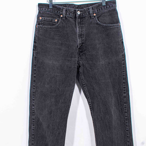 Levis 505 Regular Fit Sun Faded Black Denim Jeans