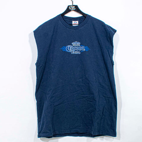 Corona Extra Beer Pinup Sleeveless T-Shirt Wish You Were Here