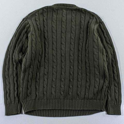LL Bean Cable Knit Fishermen Cotton Sweater