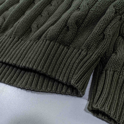LL Bean Cable Knit Fishermen Cotton Sweater