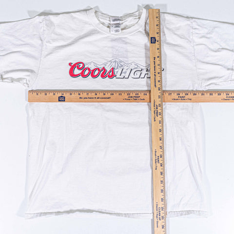 Coors Light Logo Mountains Spell Out T-Shirt