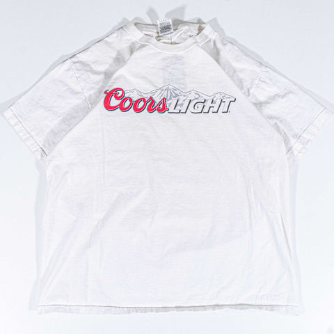 Coors Light Logo Mountains Spell Out T-Shirt