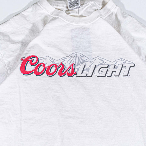 Coors Light Logo Mountains Spell Out T-Shirt