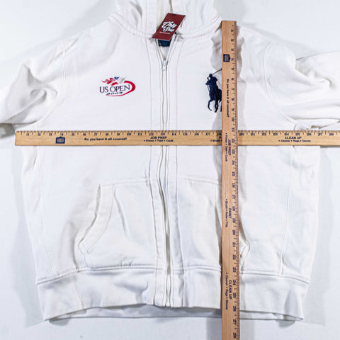 Polo Ralph Lauren Big Pony US Open 2009 Zip Hoodie Sweatshirt Thermal Lined