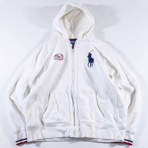 Polo Ralph Lauren Big Pony US Open 2009 Zip Hoodie Sweatshirt Thermal Lined