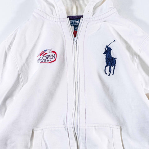 Polo Ralph Lauren Big Pony US Open 2009 Zip Hoodie Sweatshirt Thermal Lined