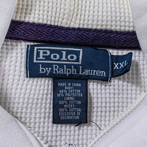 Polo Ralph Lauren Big Pony US Open 2009 Zip Hoodie Sweatshirt Thermal Lined