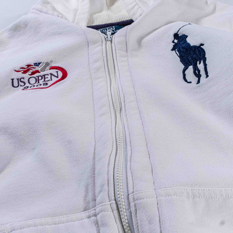 Polo Ralph Lauren Big Pony US Open 2009 Zip Hoodie Sweatshirt Thermal Lined