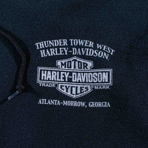Harley Davidson Zip Hoodie Sweatshirt Motorcycles Biker Thunder Tower