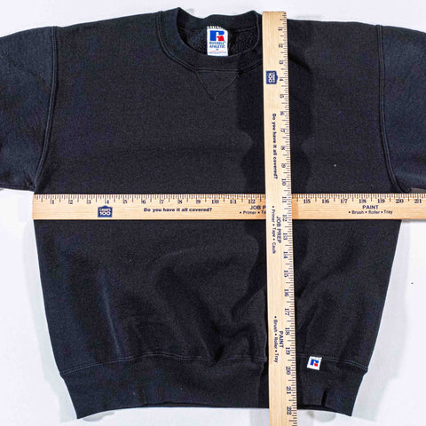 Russell Athletic Blank Black Crewneck Sweatshirt Made in USA