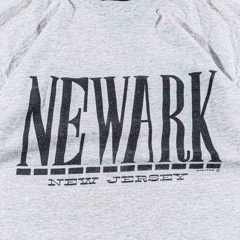 Newark NJ Spell Out Layered T-Shirt Double Sided