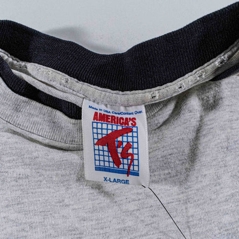 Newark NJ Spell Out Layered T-Shirt Double Sided