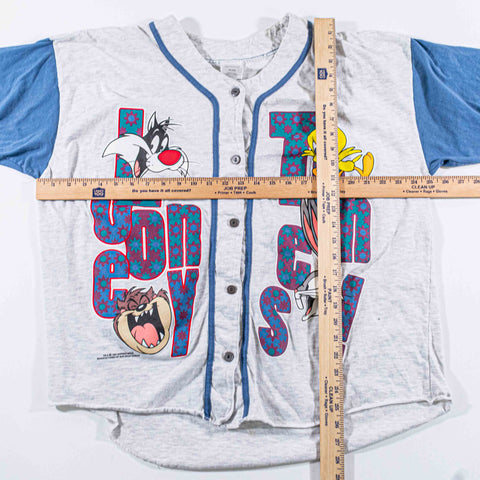 Looney Tunes Baseball Jersey Taz Sylvester Tweety Bugs Sun Sportswear
