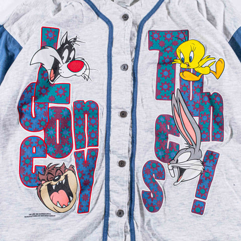 Looney Tunes Baseball Jersey Taz Sylvester Tweety Bugs Sun Sportswear