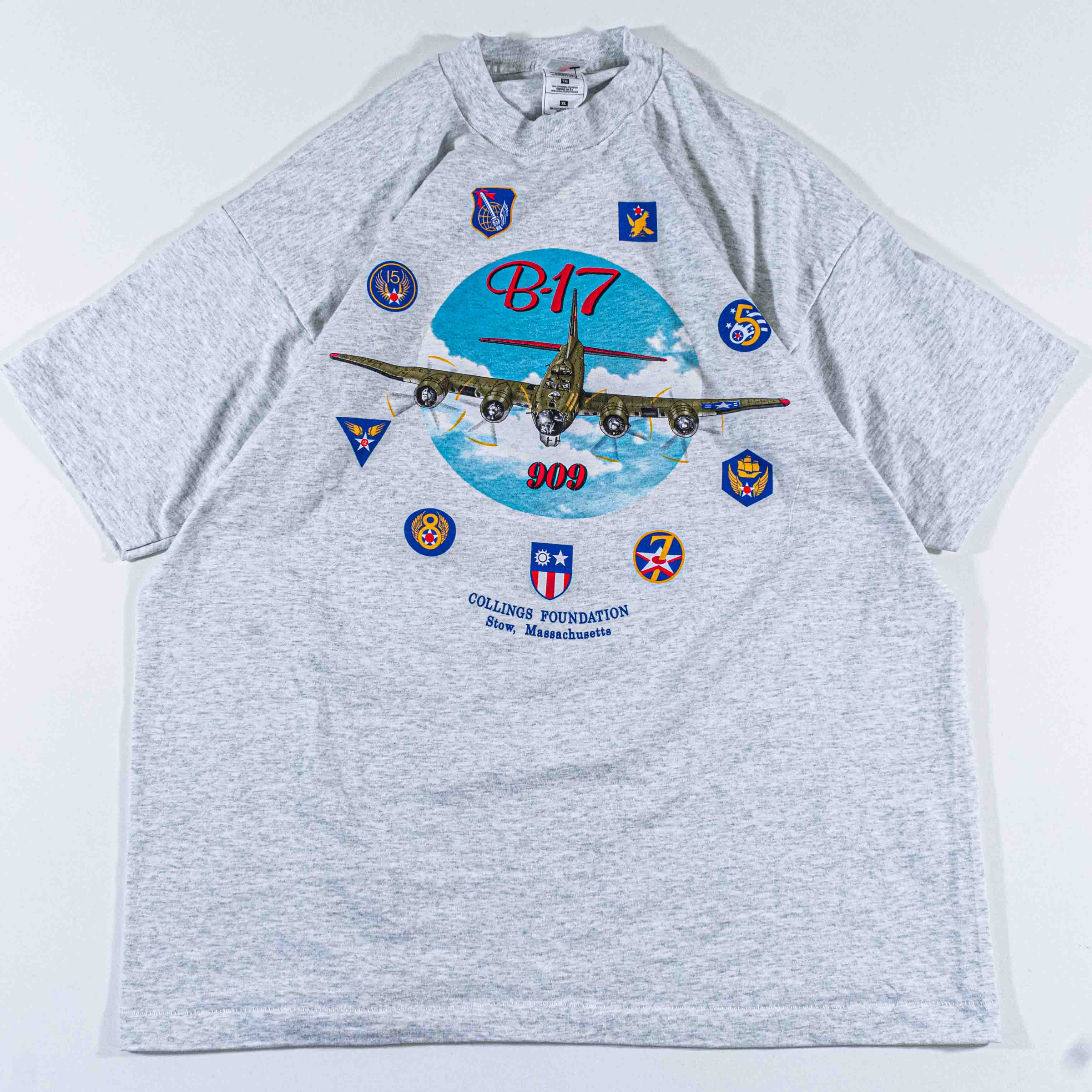 B-17 909 Flying Fortress Fighter Plane T-Shirt Collins Foundation 
