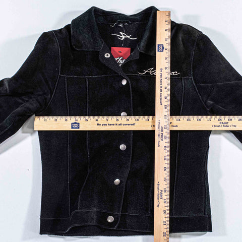 Avirex Suede Embroidered Snap Jacket