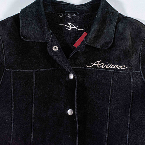 Avirex Suede Embroidered Snap Jacket
