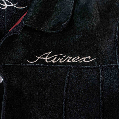 Avirex Suede Embroidered Snap Jacket