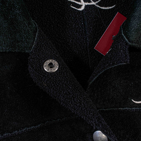 Avirex Suede Embroidered Snap Jacket