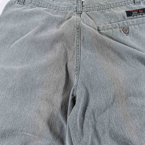 Bugle Boy Wide Leg Green Chino Pants