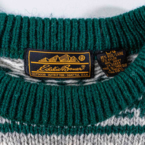 Eddie Bauer Wool Blend Nordic Knit Sweater