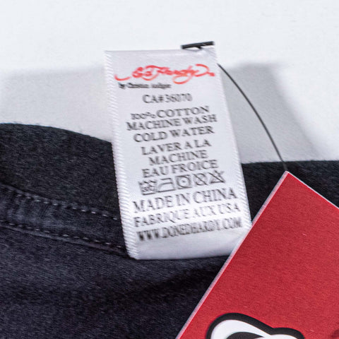 Ed Hardy by Christian Audigier Eternal Love Pin Up T-Shirt Bedazzled