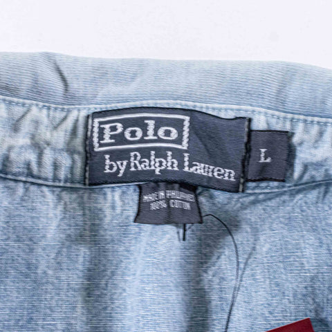 Polo Ralph Lauren Western Pearl Snap Shirt Distressed